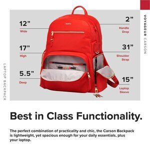 TUMI Voyageur Carson backpack - crimson EUC